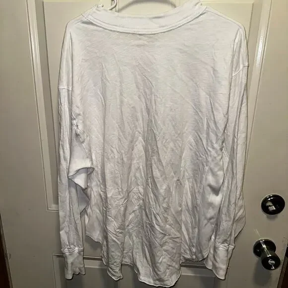 Aerie white cotton oversized long sleeve sz m - Picture 3 of 3